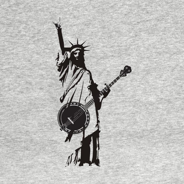 Vintage Banjo Bluegrass Playing Patriotic USA American by mrsmitful01